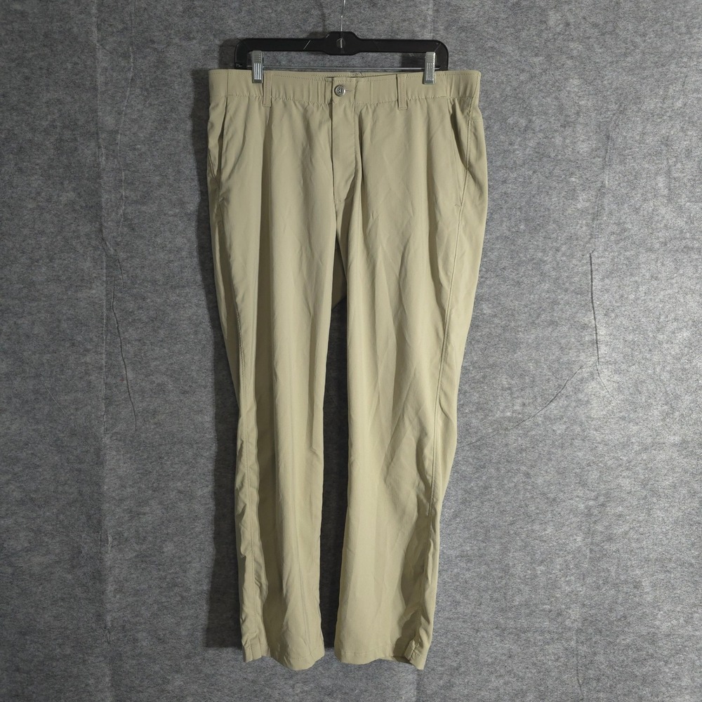 Under‎ Armour Mens Beige Golf Pants 36 x 30 Lightweight Comfort Stretch Sports
